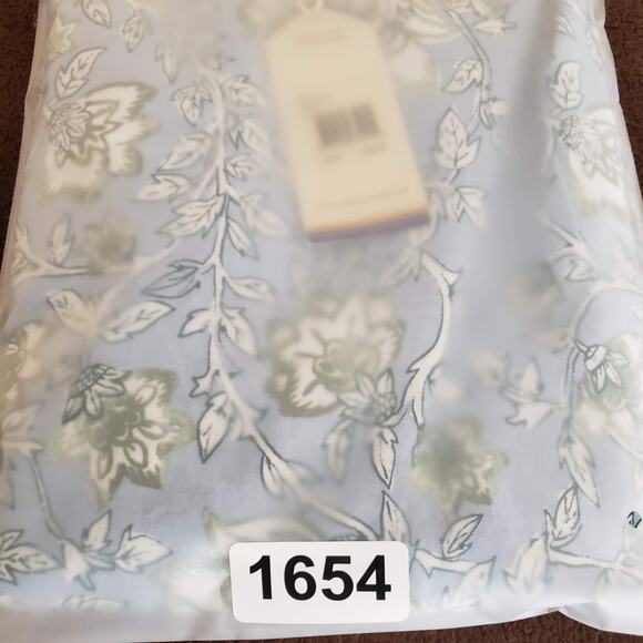 NWT Casa Cabana Blue Floral Tasseled Keyhole Front Tie 3/4 Sleeve Boho Blouse L - Picture 14 of 14